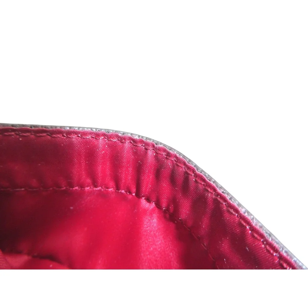 Coach‎ Signature Perforated Embossed Red Liquid Gloss Card Case